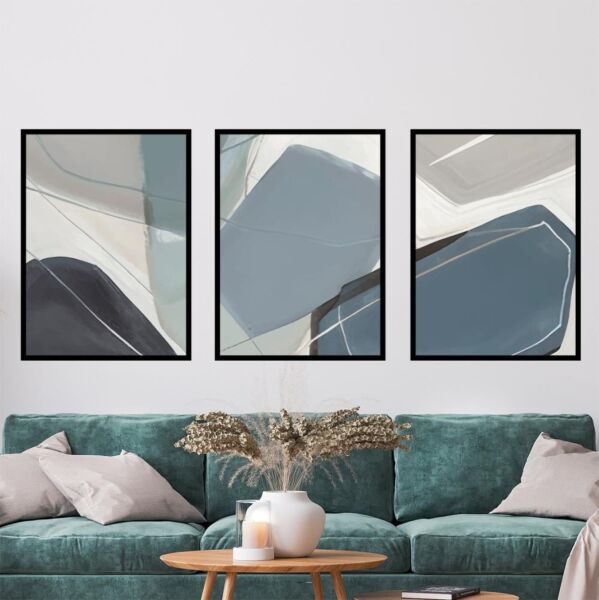 طقم لوحات 3 قطع جدارية فنية كايهان