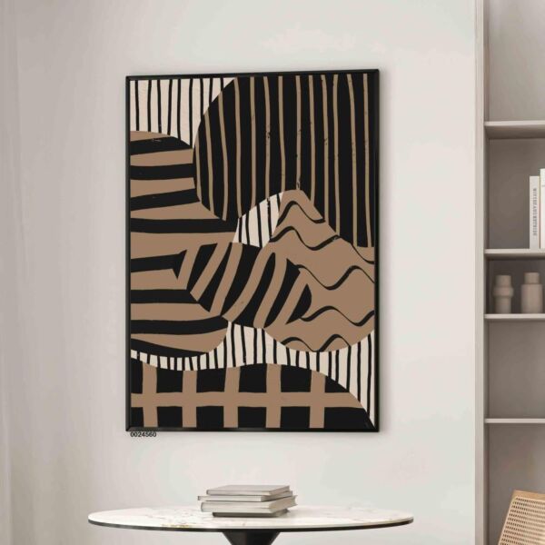 لوحة جدارية فنية بابار 70x100 سم - برواز اسود