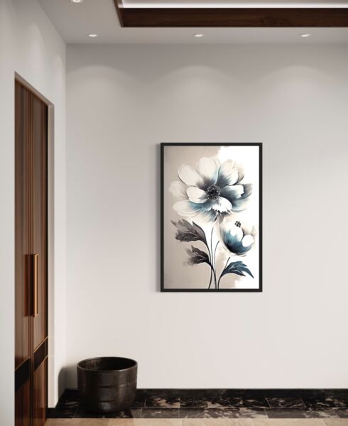 لوحة كانفاس لتغطية طبلون الكهرباء فلورز