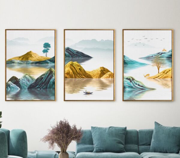 طقم لوحات 3 قطع جدارية فيليكس