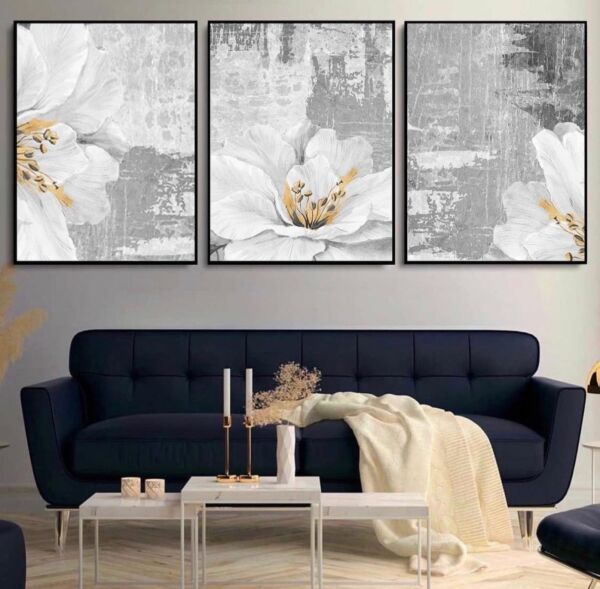 طقم لوحات 3 قطع روز