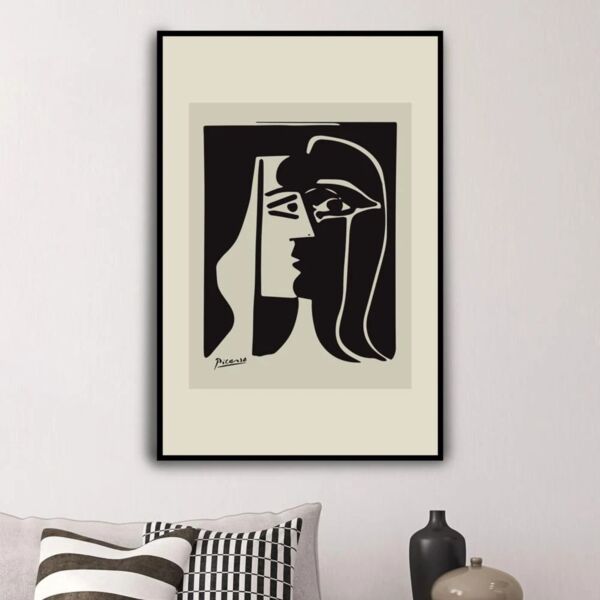 لوحة جدارية ميراي برواز اسود 150x100 سم