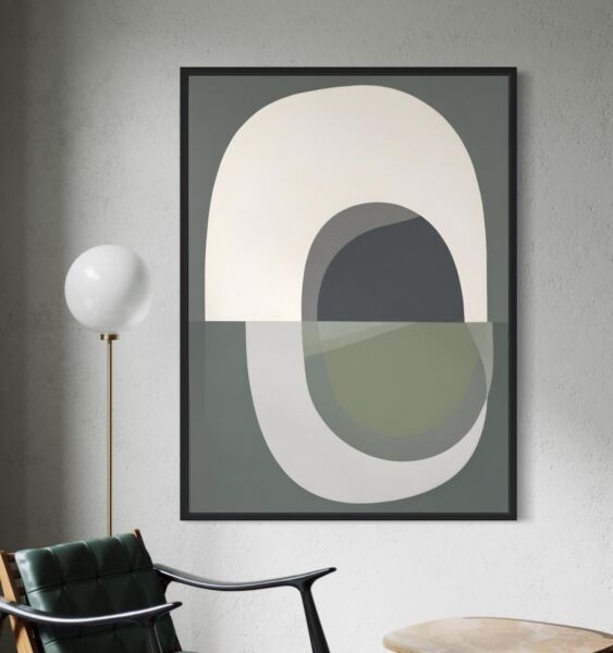 لوحة جدارية فنية مودرن المي - قماش كانفس