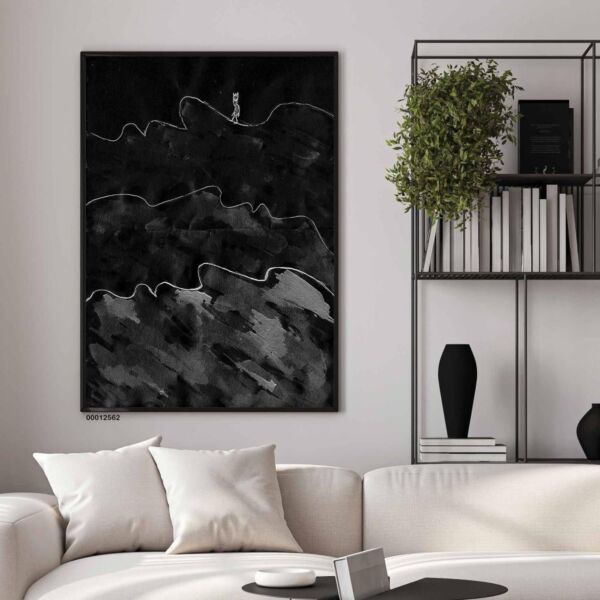 لوحة جدارية فنية باتل 80x120 سم - برواز اسود