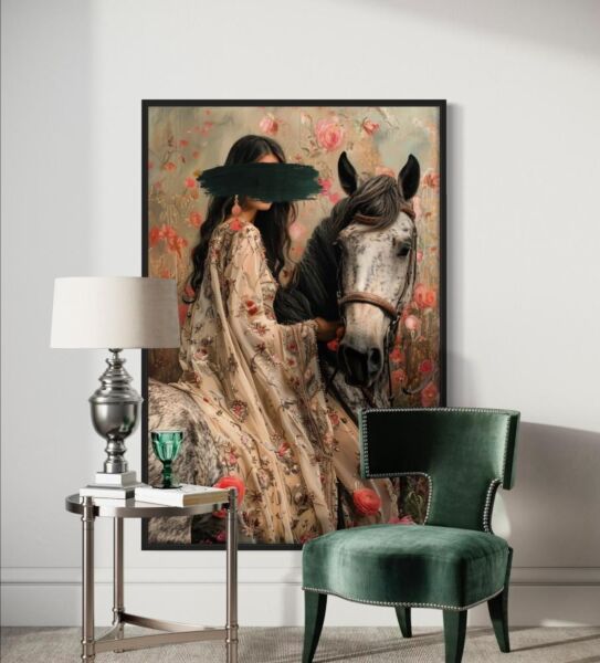 لوحة جدارية فنية ميربل - قماش كانفس