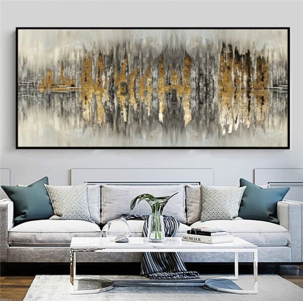 لوحة كانفس تجريدي مودرن ريسنت