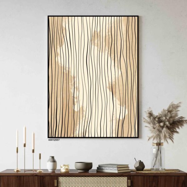 لوحة جدارية فنية يندال 70x100 سم - برواز اسود