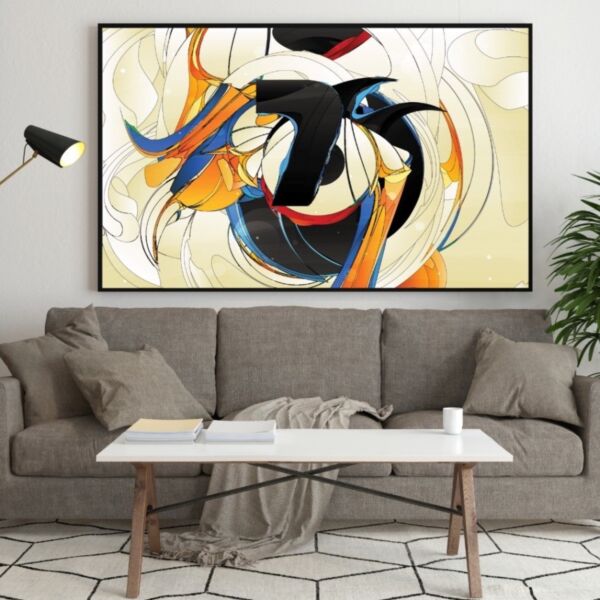 لوحه فنية فن تجريدي دراغون