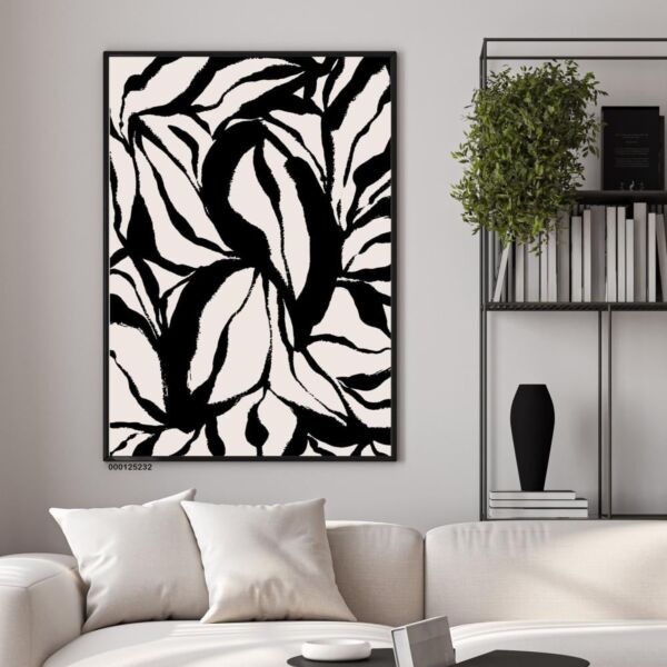 لوحة جدارية فنية الينجو 100x200 سم - برواز اسود