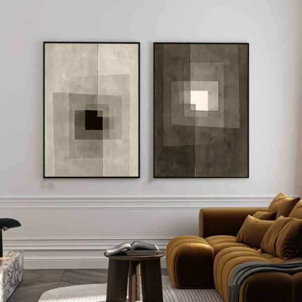 طقم مكون من لوحتين مودرن