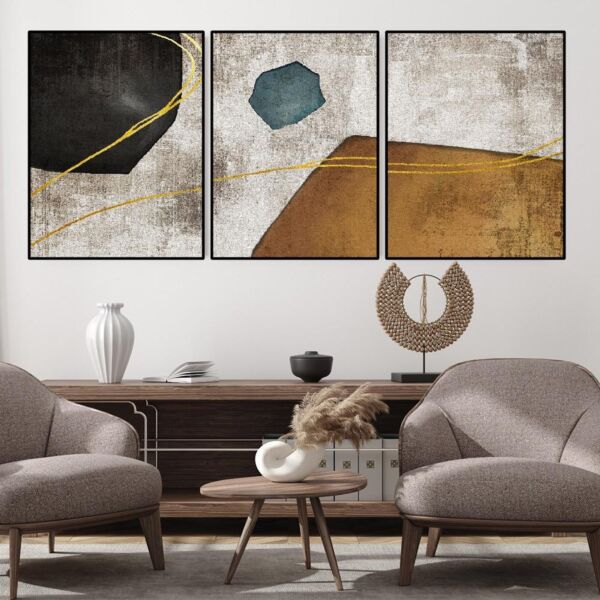 طقم لوحات 3 قطع جدارية فنية فيغو