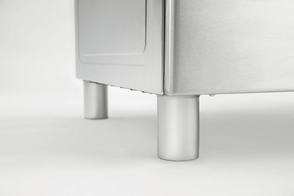 موقد غاز أيه إي جي 90 سم فري ستاند مع 5 شعلات وفرن بسعة 116 لتر مع مروحة للطبخ - ستانلس ستيل