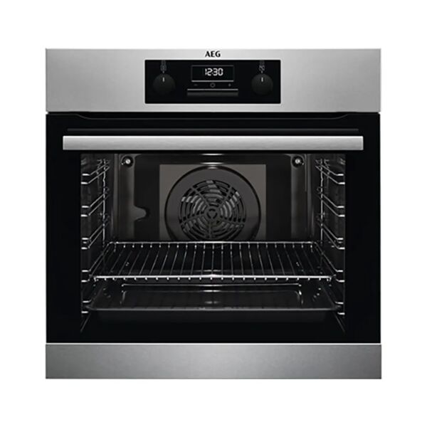 فرن أيه إي جي 60 سم مدمج - بلت ان - متعدد الوظائف مع تقنية توزيع الحرارة المتساوي - ستانليس ستيل