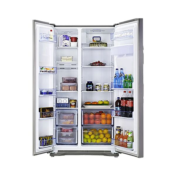 بوماتك سمرا ثلاجة متجاورة وفريزر 2 باب بضاغط عاكس 518 لتر فولاذ