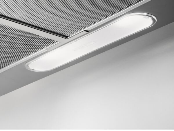 شفاط أيه إي جي مدمج - بلت ان - مع اضاءة ليد لاستهلاك اقل للطاقة وقوة شفط 336 متر مكعب - ساعة - ستيل