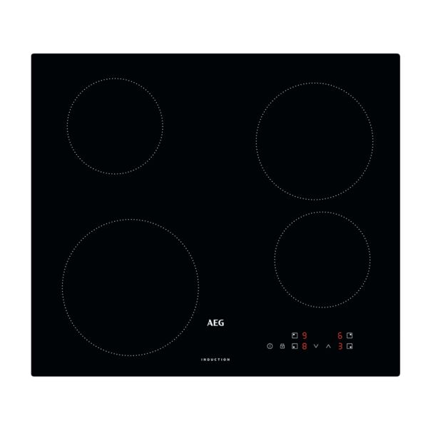 سطح أيه إي جي كهربائي اندكشن مدمج - بيلت ان - 4 عيون مع تحكم باللمس - اسود