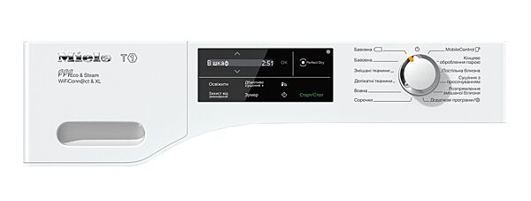 نشافة ميلي 60 سم تحميل أمامي بمضخة حرارية سعة 9 كجم خاصية الانتهاء بالبخار والاتصال بالوايفاي - أبيض