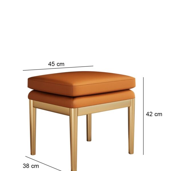 مقعد طاولة تزيين جاكو - برتقالي وذهبي
