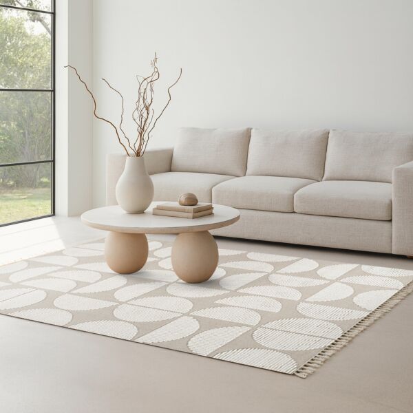 سجادة مودرن روهان 200x300 سم - كريمي وبيج