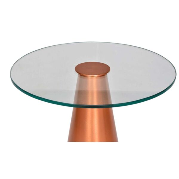 طاولة جانبية من نودي إكسبورتس - نحاسي وشفاف