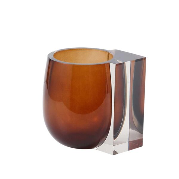 مزهرية رينال - برتقالي وابيض