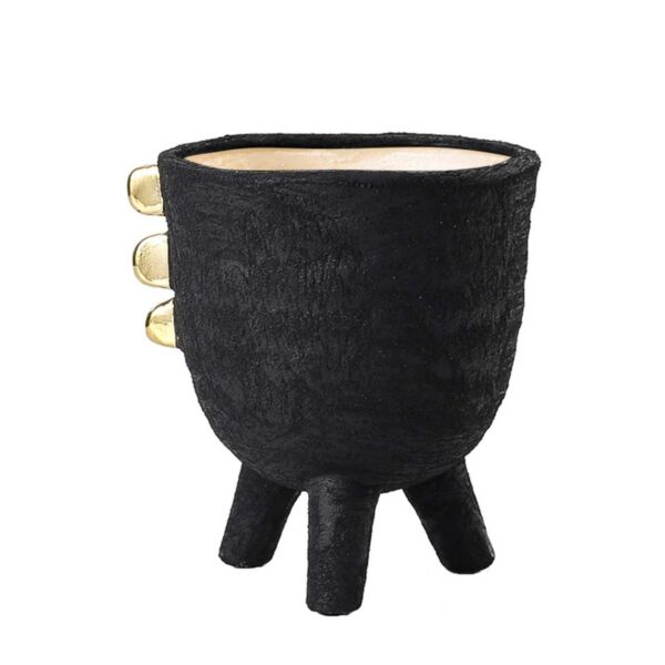 مزهرية سيراميك من شنزن فلولنكو - اسود