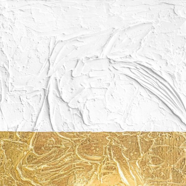 لوحة جدارية لايتو - ذهبي وابيض