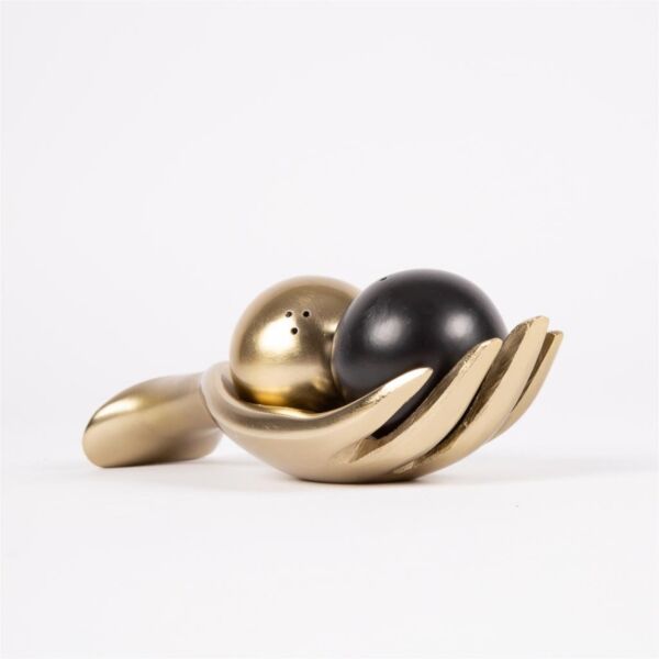 طقم ملح وفلفل قطعتين مع حامل