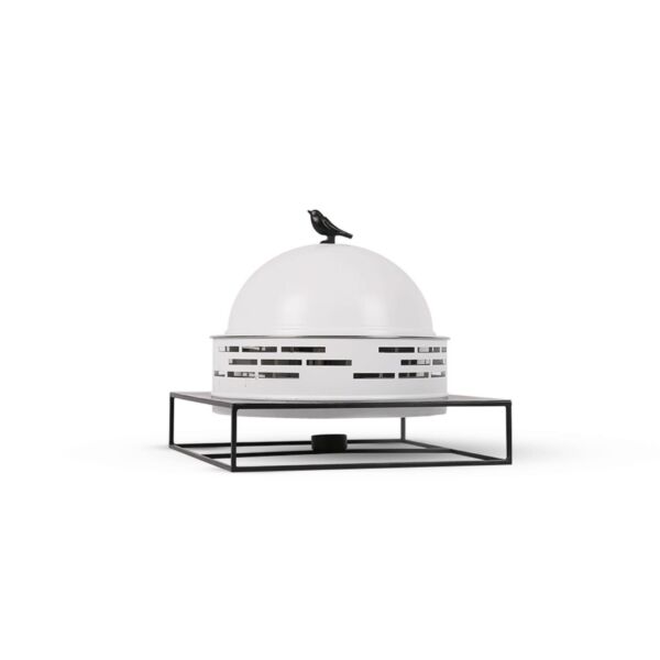 سخان طعام من لونا - اسود وأبيض