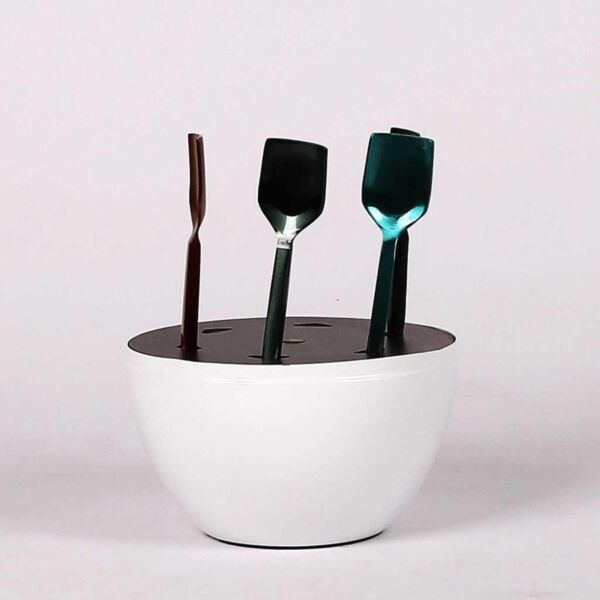 حامل أدوات المائدة فيتا - ابيض واسود