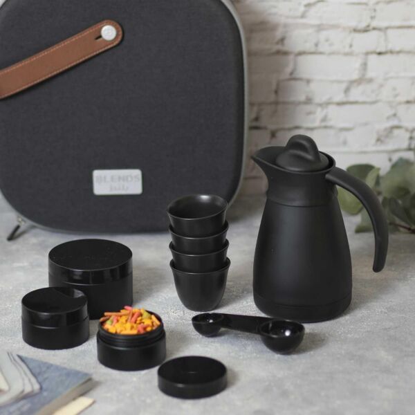 طقم حقيبة قهوة للسفر - 10 قطع