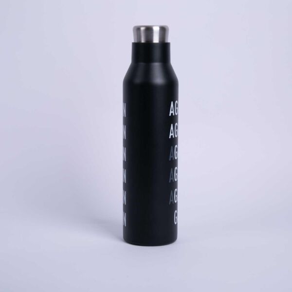 زجاجة حرارية 750 مل بعبارة اجين من ماريلا - اسود وابيض