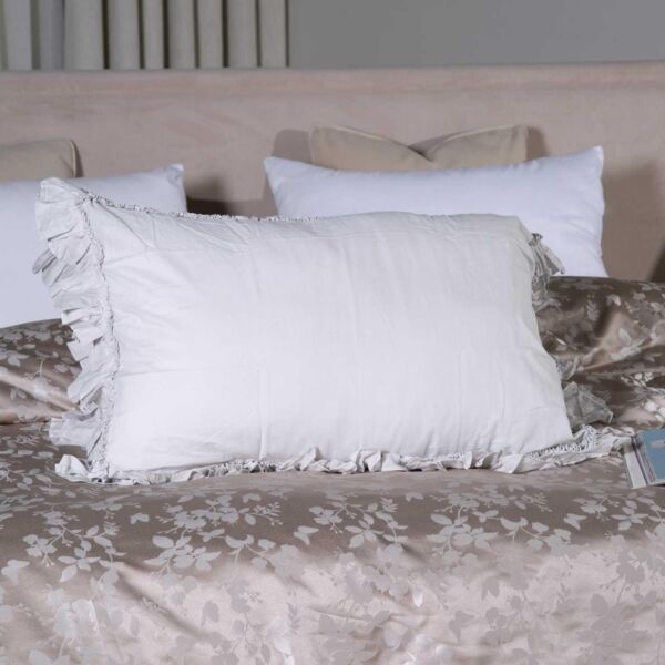 طقم غطاء وسادة من ماريلا قطعتين - رمادي