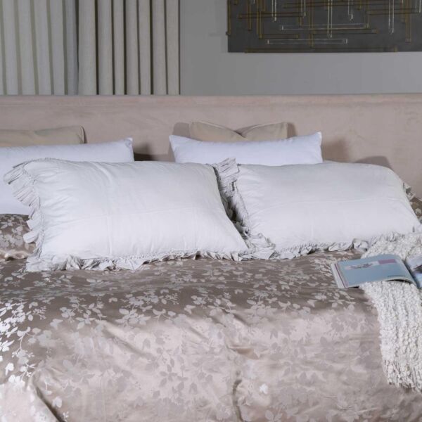 طقم غطاء وسادة من ماريلا قطعتين - رمادي