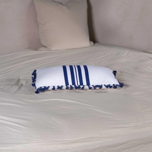وسادة من سولانا - ابيض وازرق