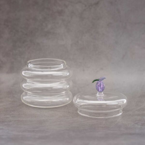 وعاء تقديم تمر مع غطاء من أزيلا لاي - شفاف