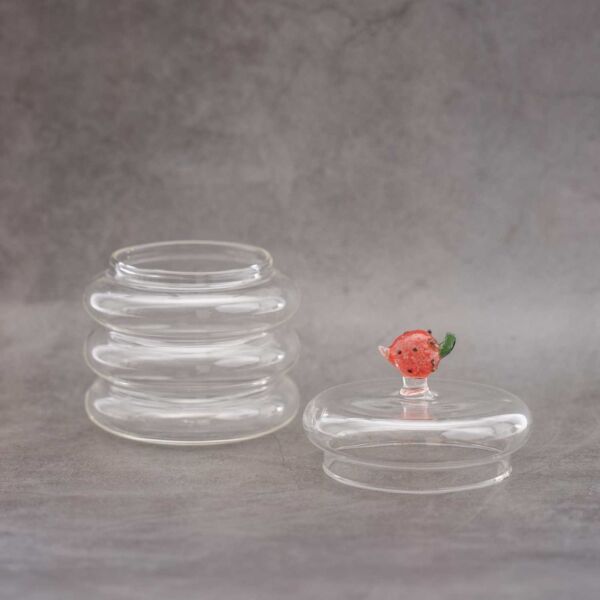 وعاء تقديم تمر مع غطاء من أزيلا لينو - شفاف