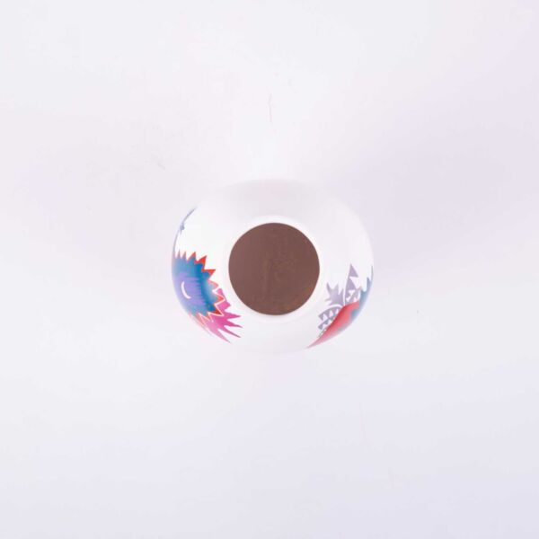 مزهرية من امارا - ابيض ومتعدد الالوان