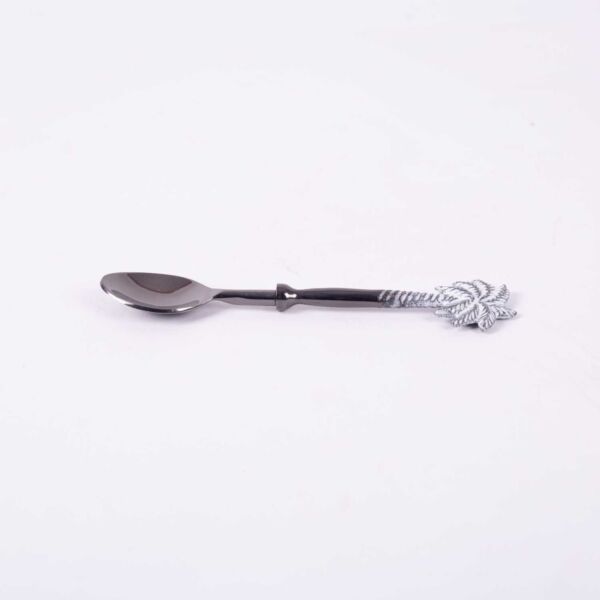 طقم ملاعق 4 قطع من رتيلة - اسود وفضي