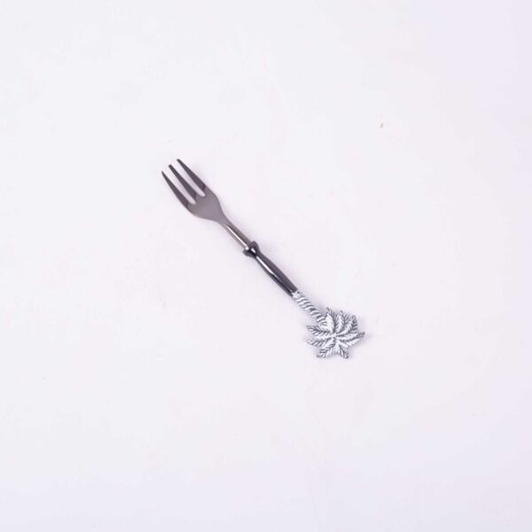 طقم شوك 4 قطع من رتيلة - اسود وفضي