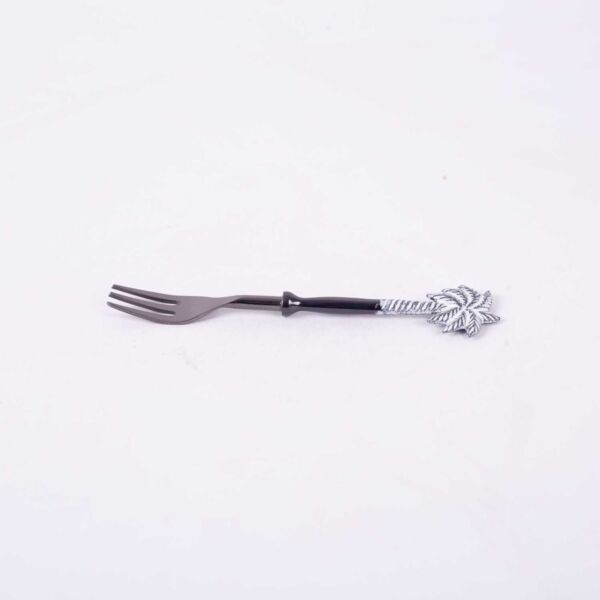 طقم شوك 4 قطع من رتيلة - اسود وفضي