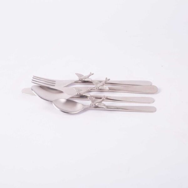 طقم أدوات مائدة 4 قطع من آريا - فضي