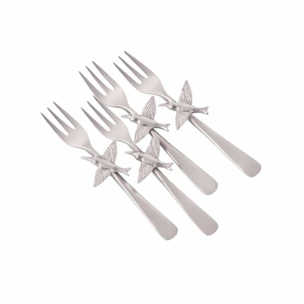 طقم شوك 4 قطع من آريا - فضي