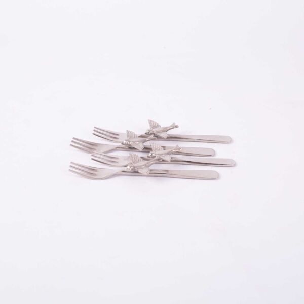 طقم شوك 4 قطع من آريا - فضي