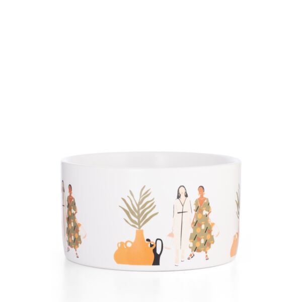 وعاء تقديم تمر مع غطاء من المدينة القديمة - متعدد الالوان