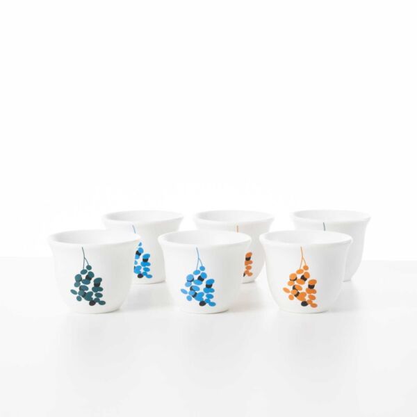 طقم فنجان قهوة سعودية من هيْدا - 6 قطع