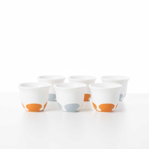 طقم كاسات قهوة سعودية من هيْدا - 6 قطع - متعدد الالوان