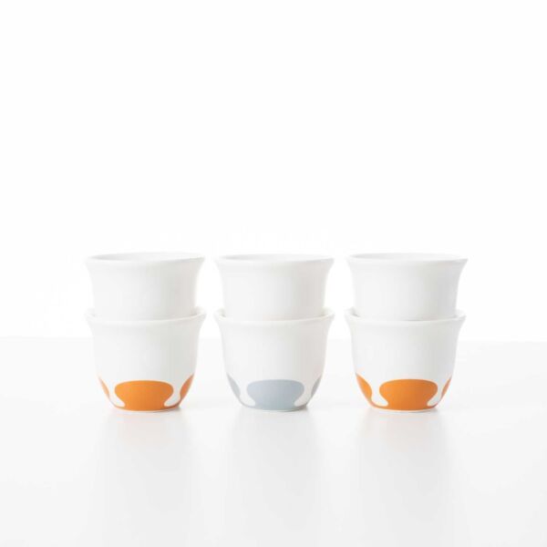 طقم كاسات قهوة سعودية من هيْدا - 6 قطع - متعدد الالوان