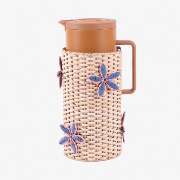 ترمس شاي وقهوة مع حامل من رتيلة - بني - 1 لتر