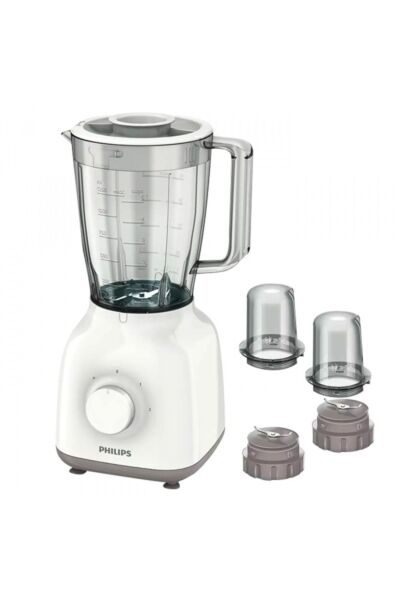 خلاط فيليبس فيفا كوليكشن مع حاوية لب كبيرة - ابيض